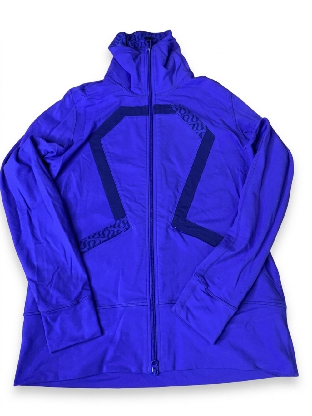 Lululemon Define Jacket Royal Purple Size 12 Graphic Trim Zip Up